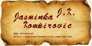 Jasminka Kompirović vizit kartica